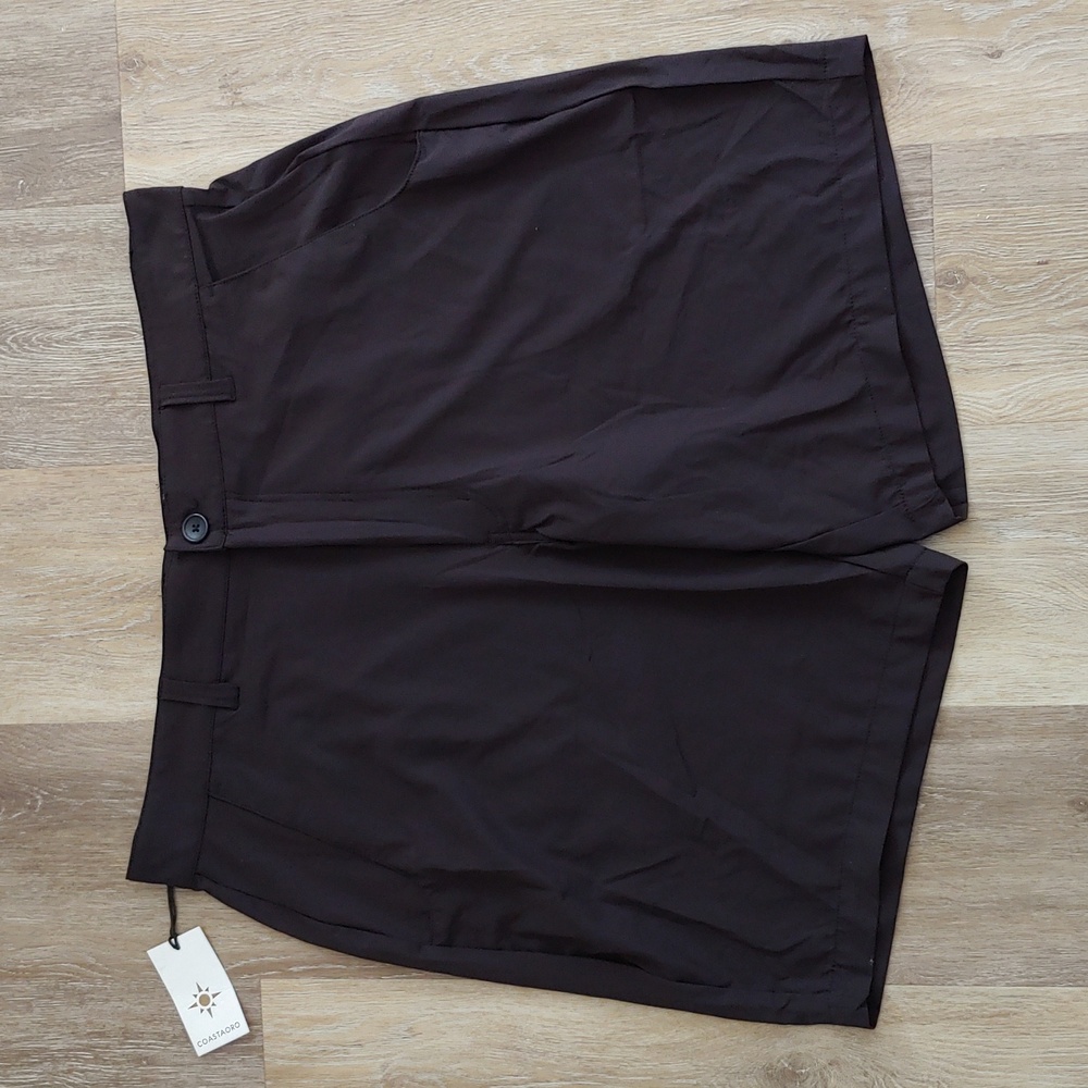 NWT COASTAORO Men's Black Newport Tech Shorts Size 38